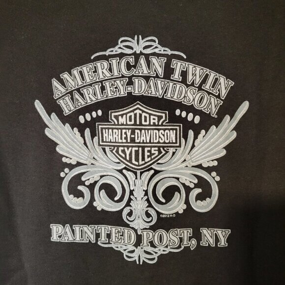 Harley-Davidson Motor Cycles T-Shirt Painted Post New York Size Large - Picture 5 of 7